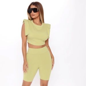 Listen to me biker short set